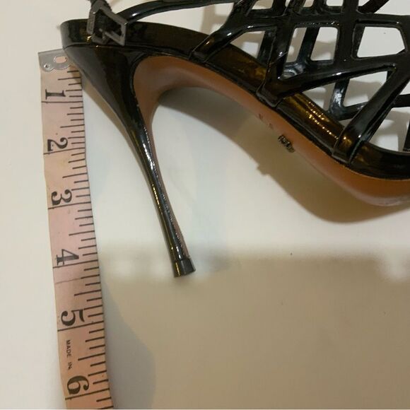 SCHUTZ Black Cage High Heel Stiletto Juliana Sandals 7 - Picture 8 of 10